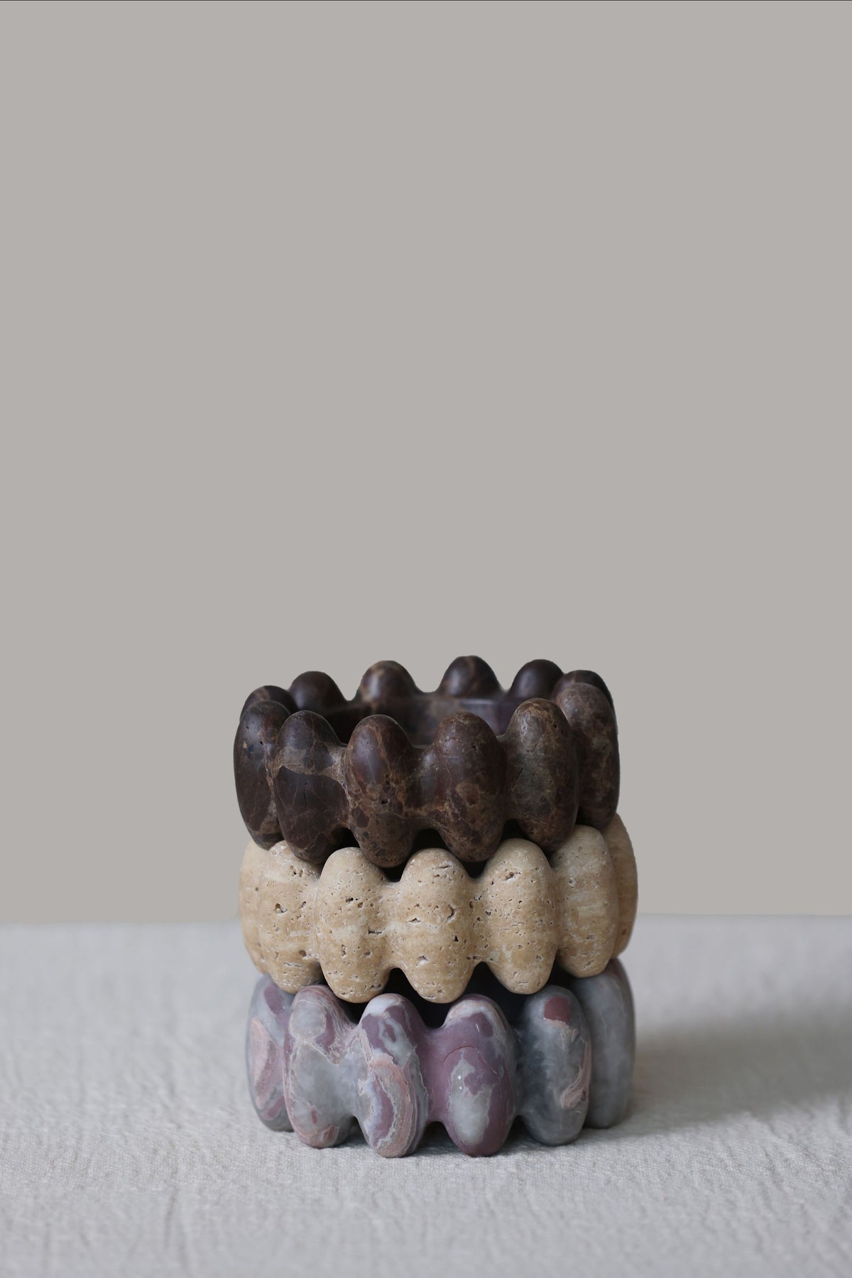 Cove Ashtrays - Travertino, Rosso Orobico, Dark Emperador