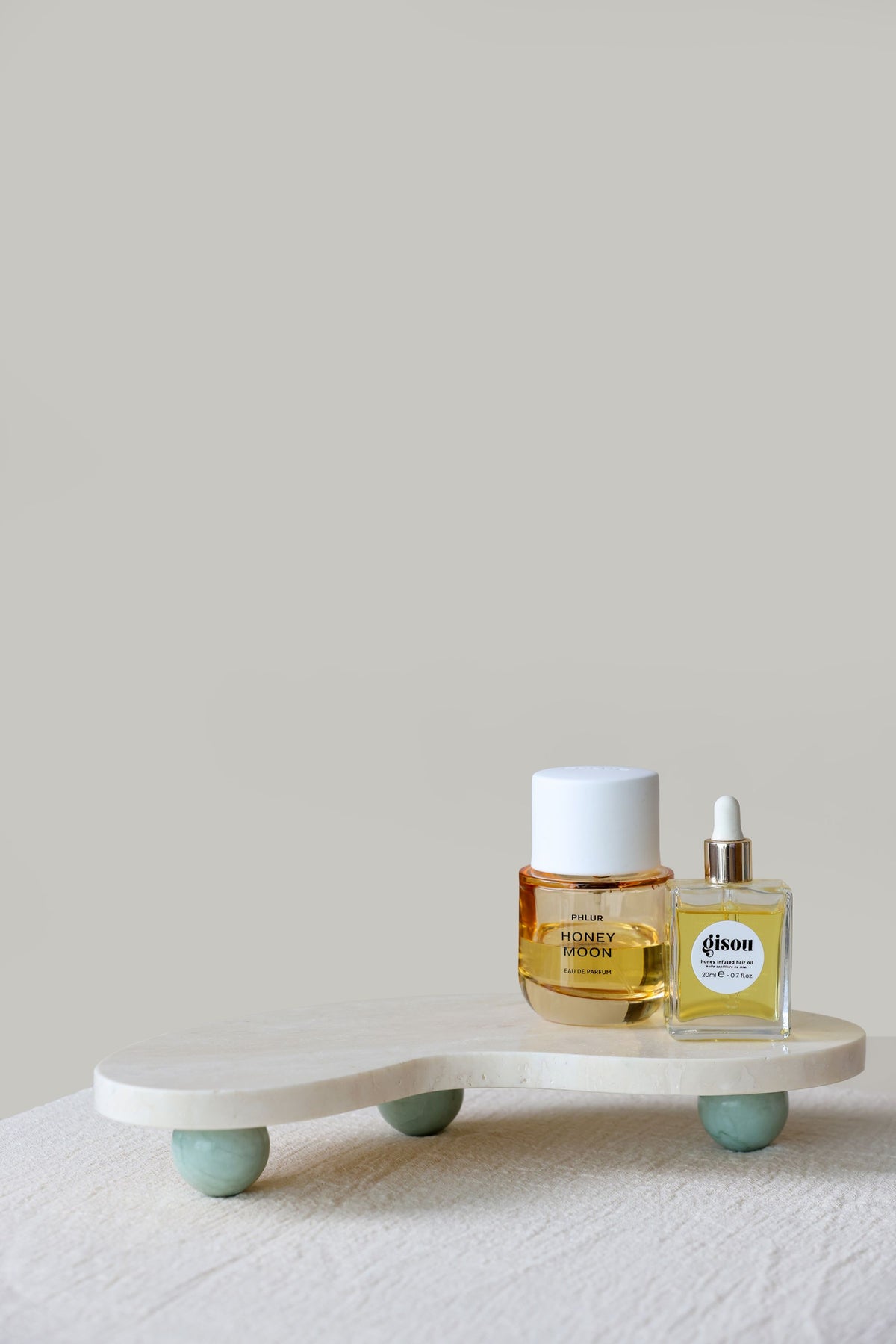 Sculpt Tray - Travertino & Emerald Green