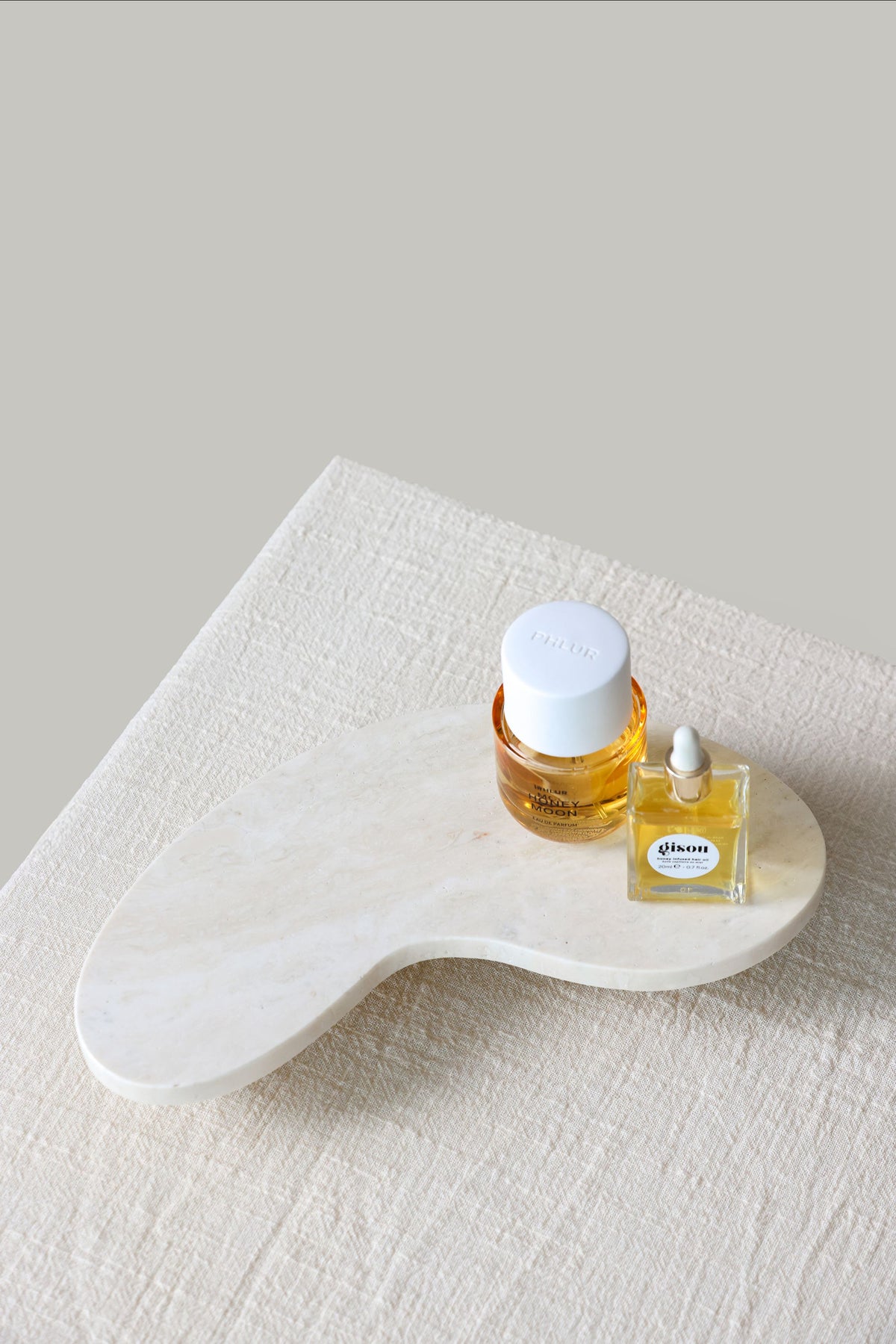 Sculpt Tray - Travertino & Emerald Green