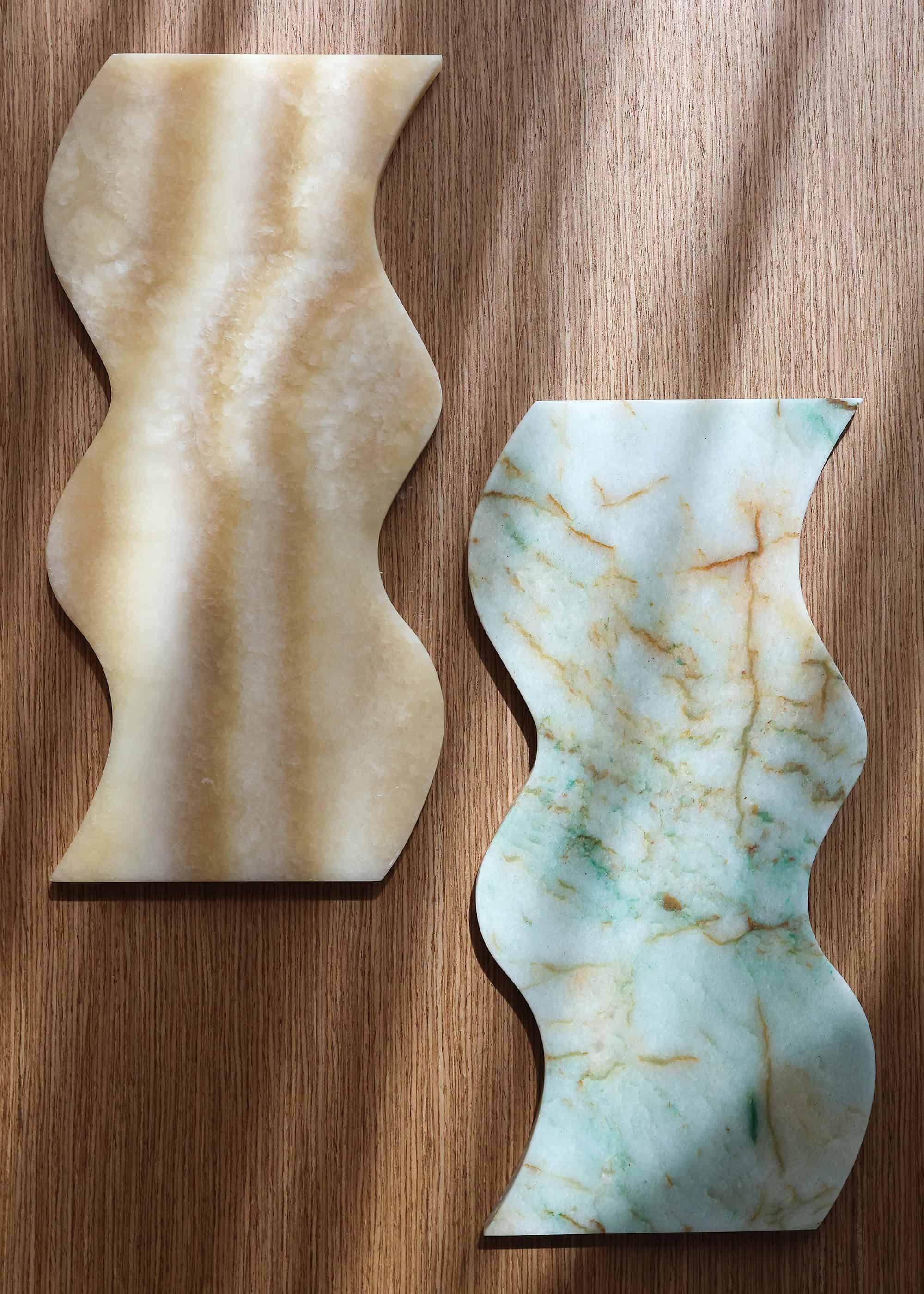 Wave Tray - Parrot Green & Onyx