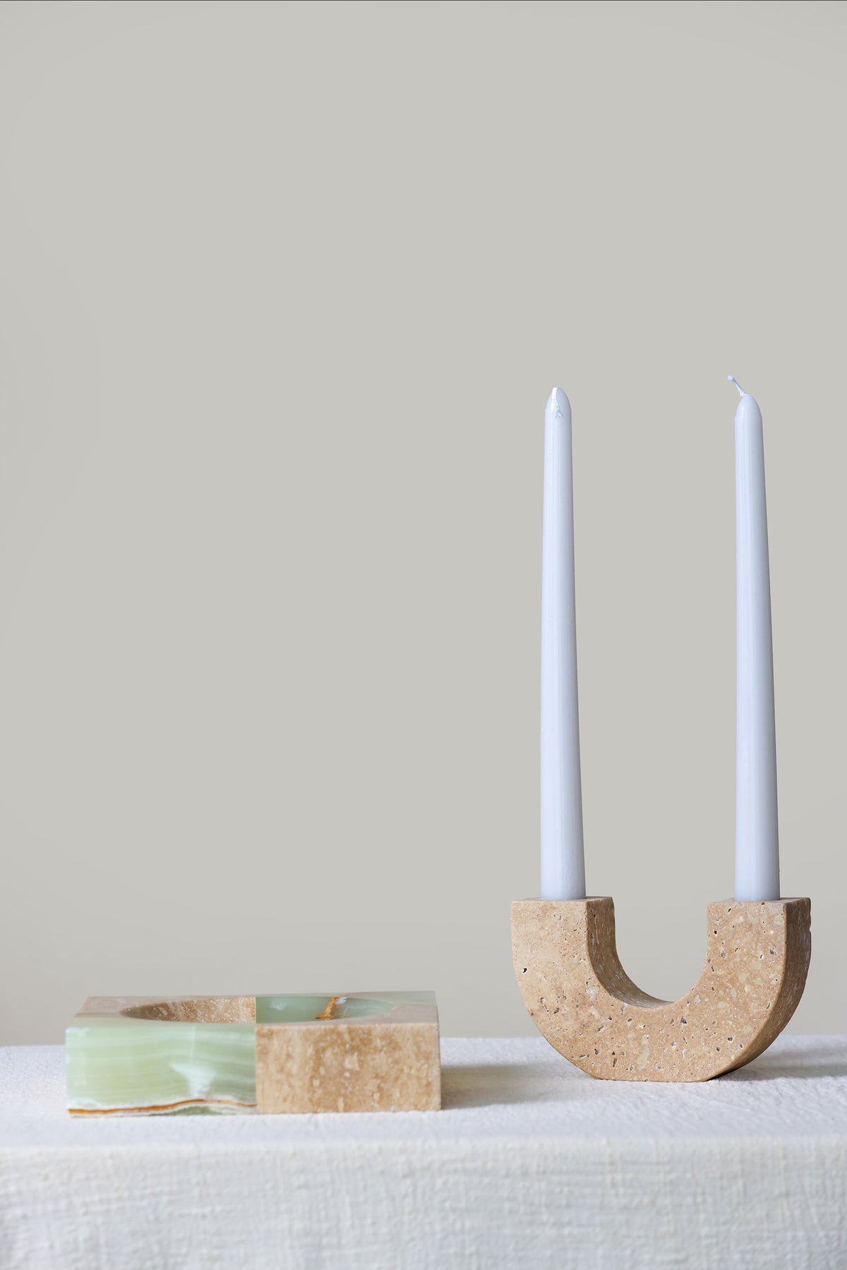 Loop Candle - Travertino